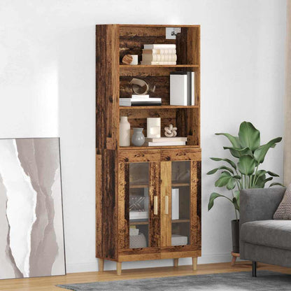 Highboard Old Wood 69.5 x 32.5 x 180 cm Engineered Wood