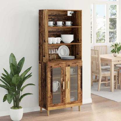 Highboard Old Wood 69.5 x 32.5 x 180 cm Engineered Wood