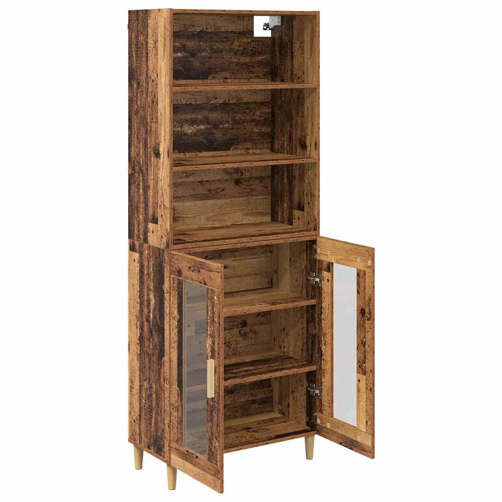 Highboard Old Wood 69.5 x 32.5 x 180 cm Engineered Wood