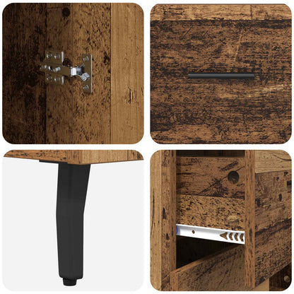 Highboard with Drawer 2 pcs Old Wood Engineered Wood