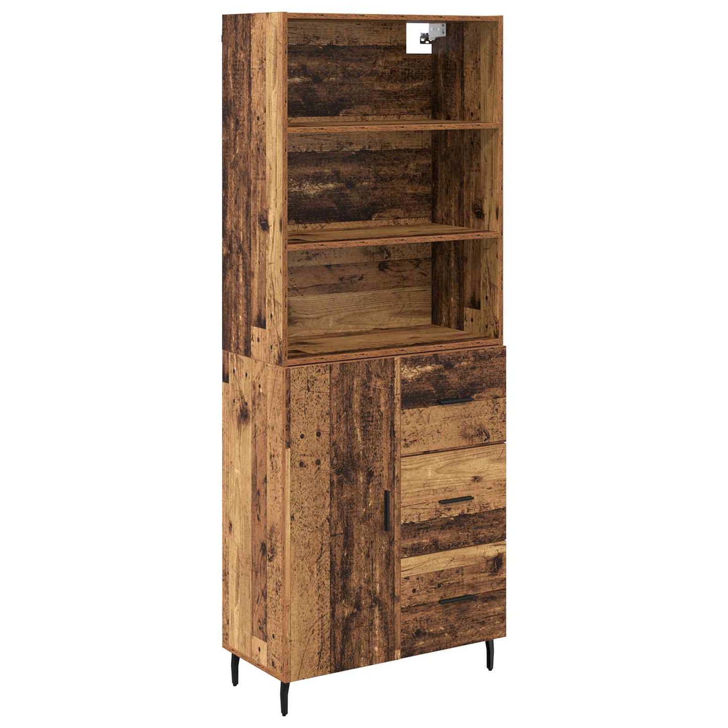 Highboard with Drawer 2 pcs Old Wood Engineered Wood
