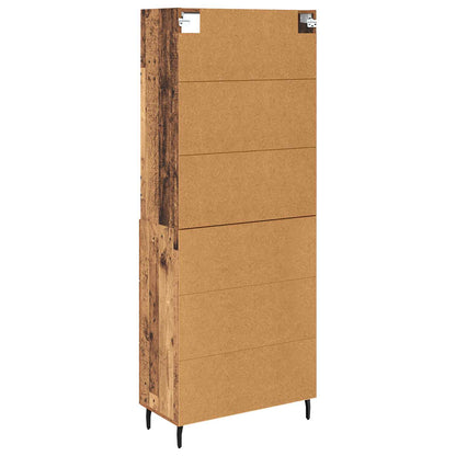 Highboard with Drawer 2 pcs Old Wood Engineered Wood