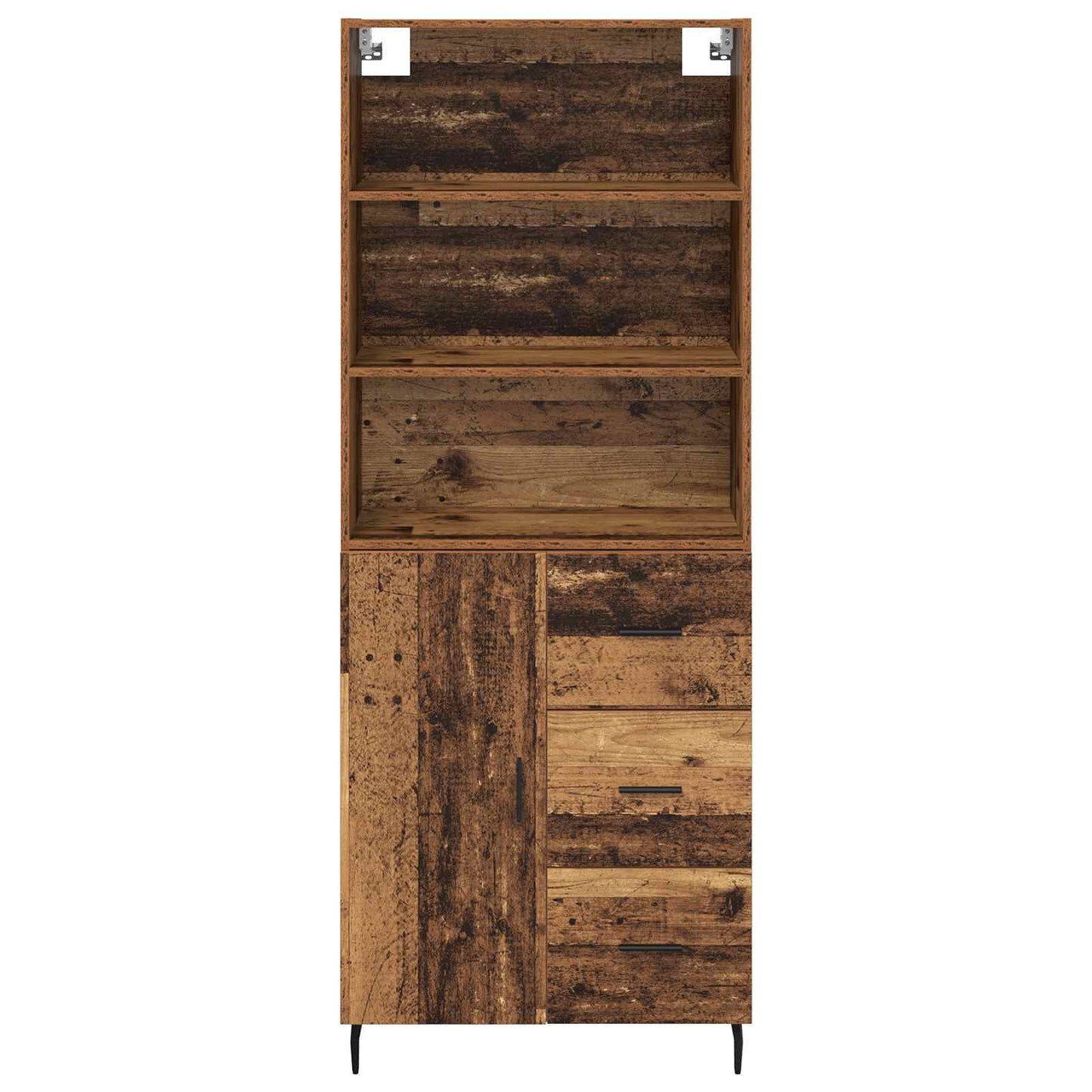 Highboard with Drawer 2 pcs Old Wood Engineered Wood