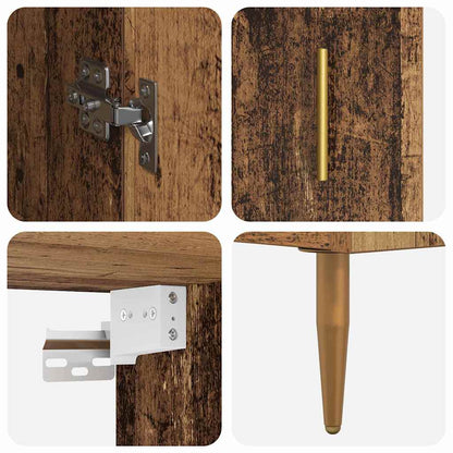 Highboard 2 pcs Old Wood Engineered Wood
