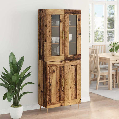Highboard 2 pcs Old Wood Engineered Wood