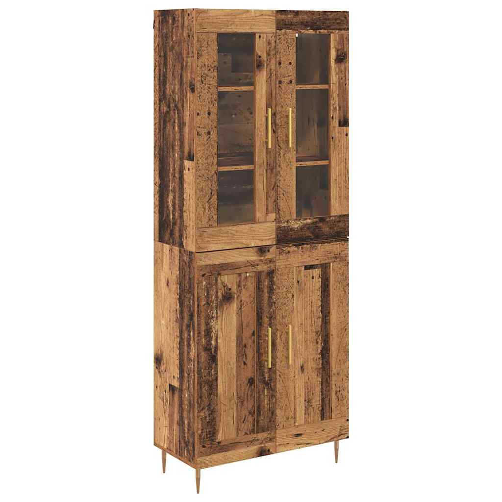 Highboard 2 pcs Old Wood Engineered Wood