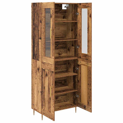 Highboard 2 pcs Old Wood Engineered Wood