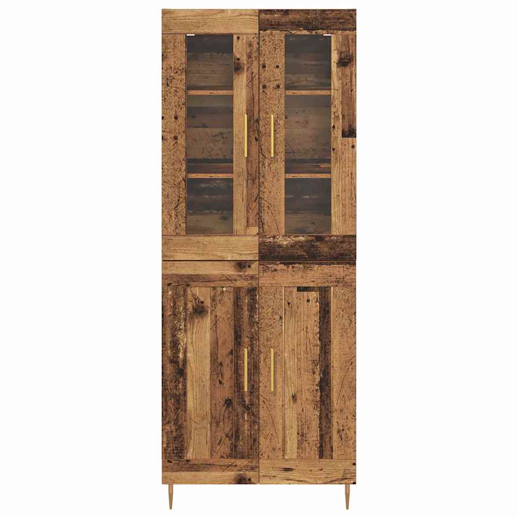 Highboard 2 pcs Old Wood Engineered Wood