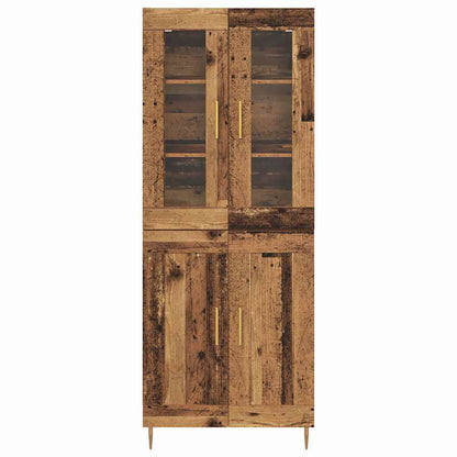 Highboard 2 pcs Old Wood Engineered Wood