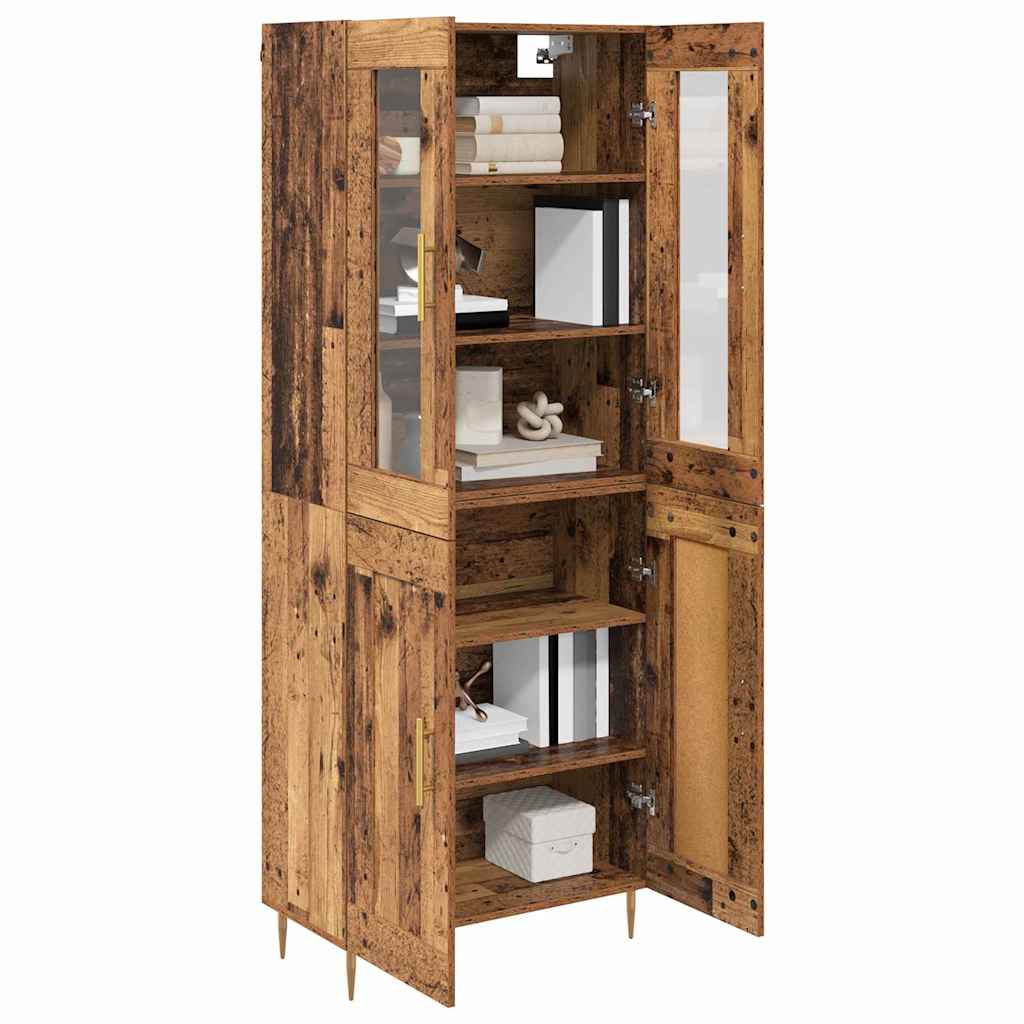 Highboard 2 pcs Old Wood Engineered Wood