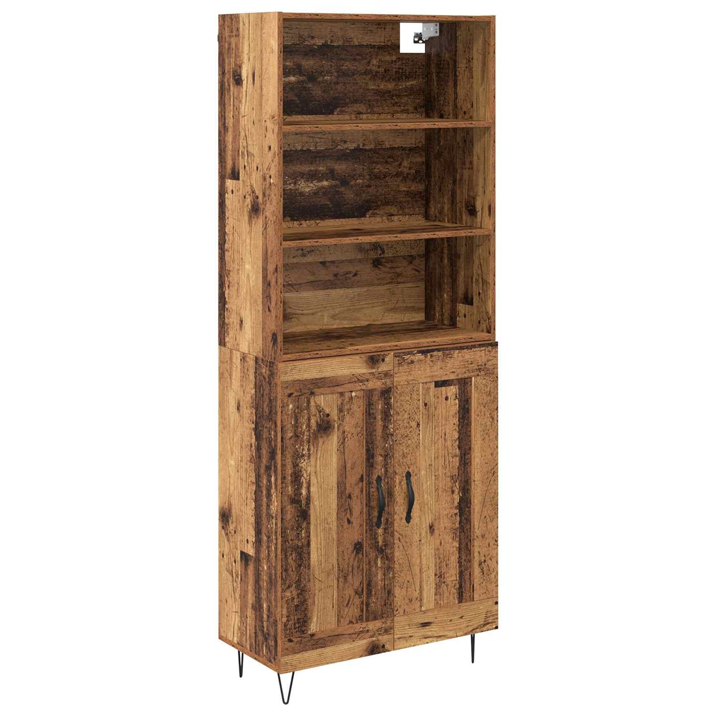 Highboard 2 pcs Old Wood Engineered Wood