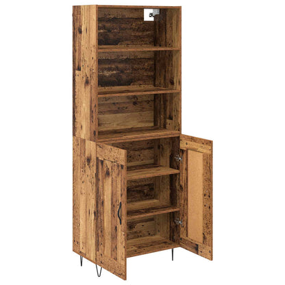 Highboard 2 pcs Old Wood Engineered Wood