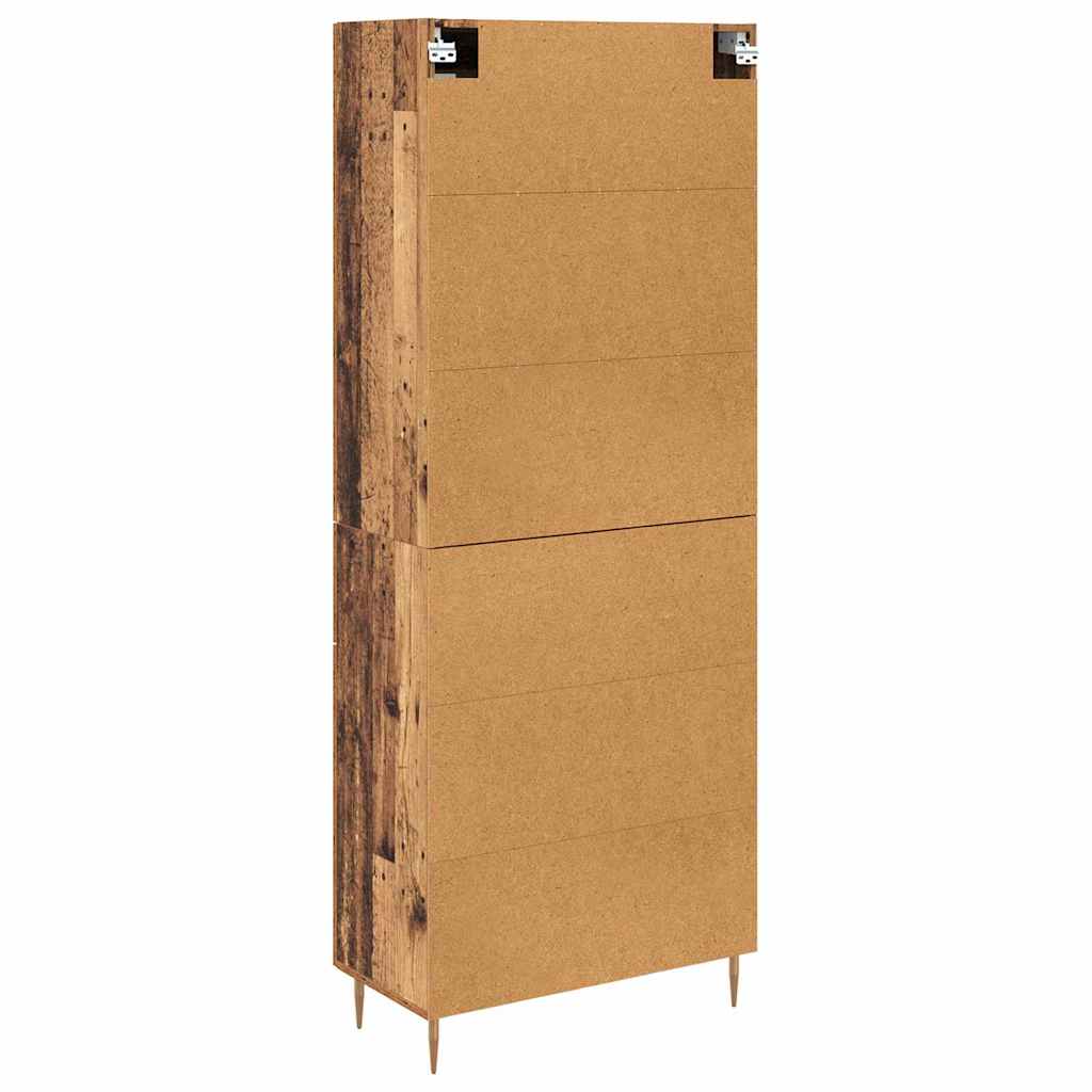 Highboard with Drawer 2 pcs Old Wood Engineered Wood
