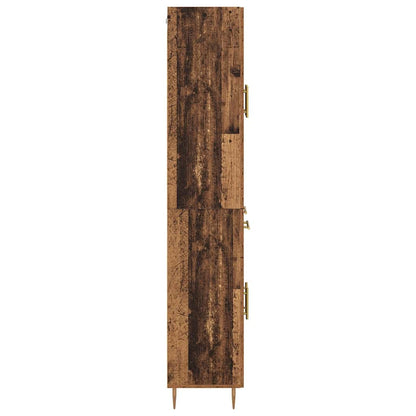 Highboard with Drawer 2 pcs Old Wood Engineered Wood
