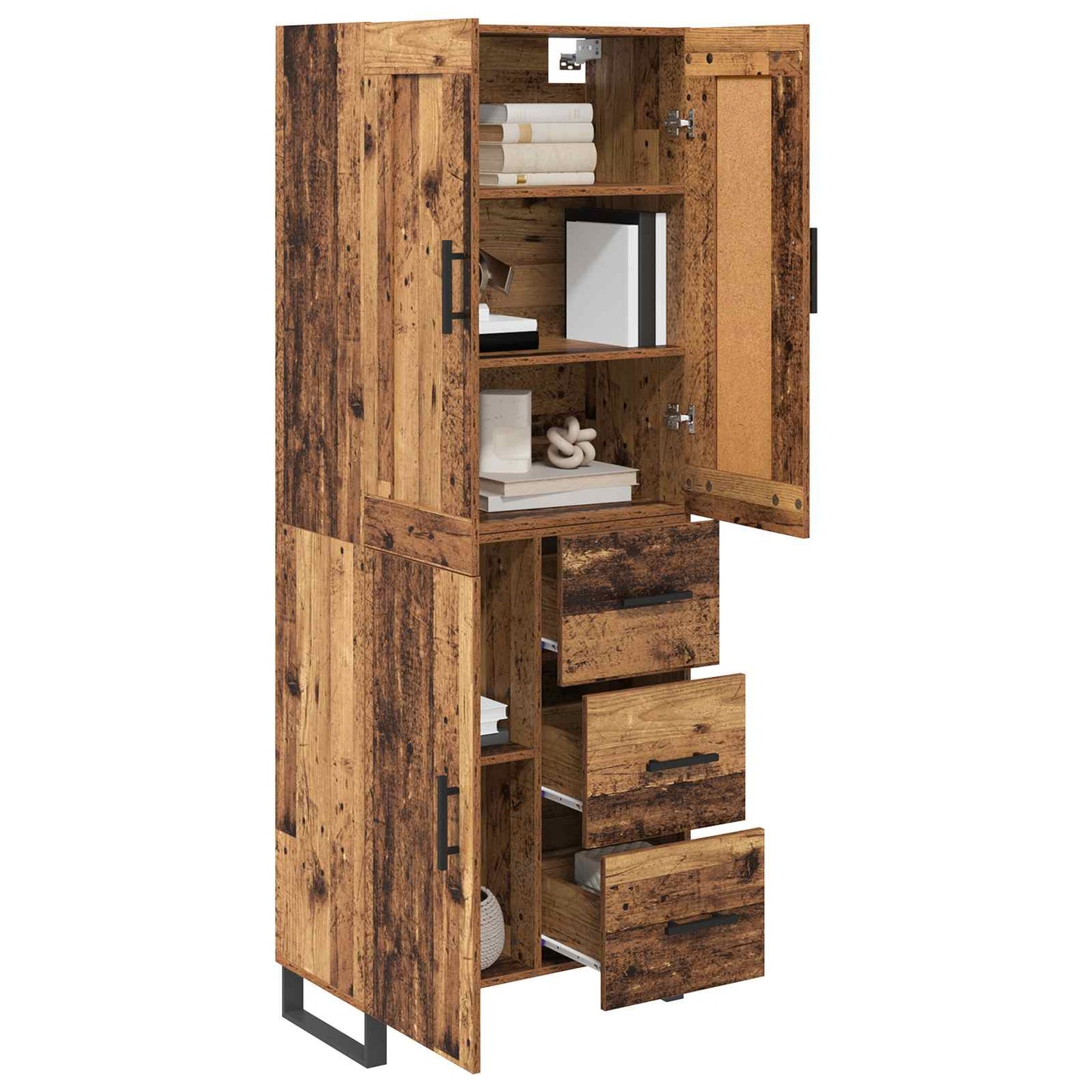 Highboard Old Wood 69.5 x 34 x 180 cm Engineered Wood