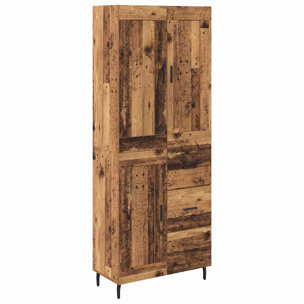 Highboard with Drawer 2 pcs Old Wood Engineered Wood