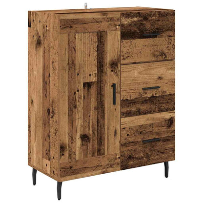 Highboard with Drawer 2 pcs Old Wood Engineered Wood