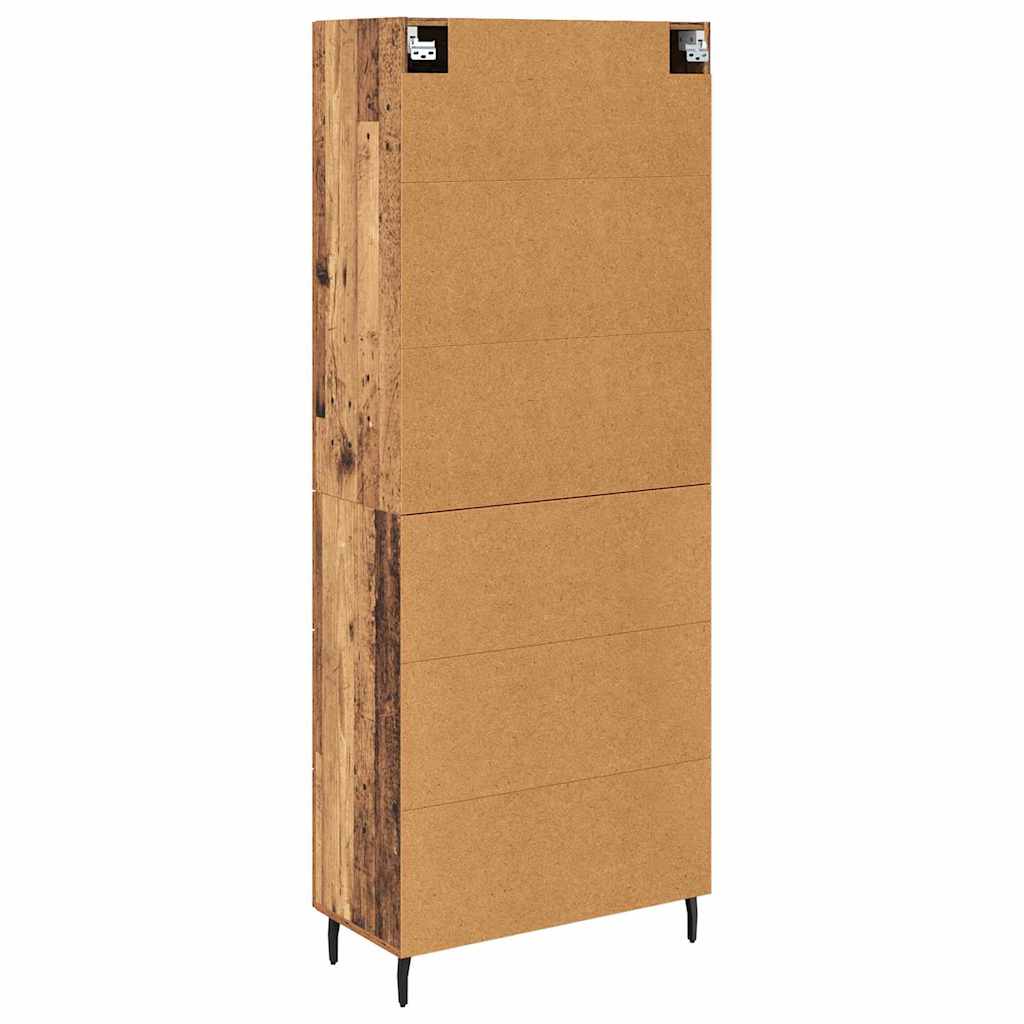 Highboard with Drawer 2 pcs Old Wood Engineered Wood