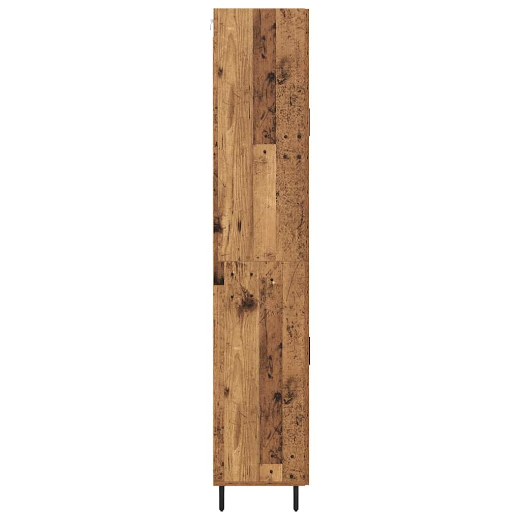 Highboard with Drawer 2 pcs Old Wood Engineered Wood