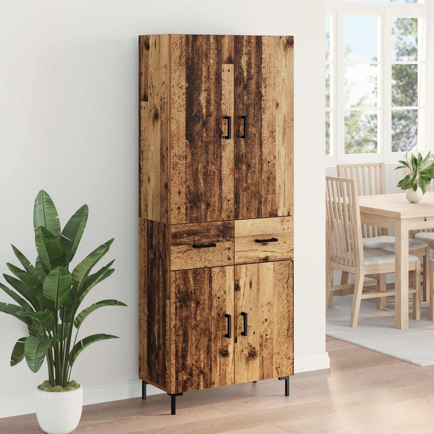 Highboard Old Wood 69.5 x 34 x 180 cm Engineered Wood