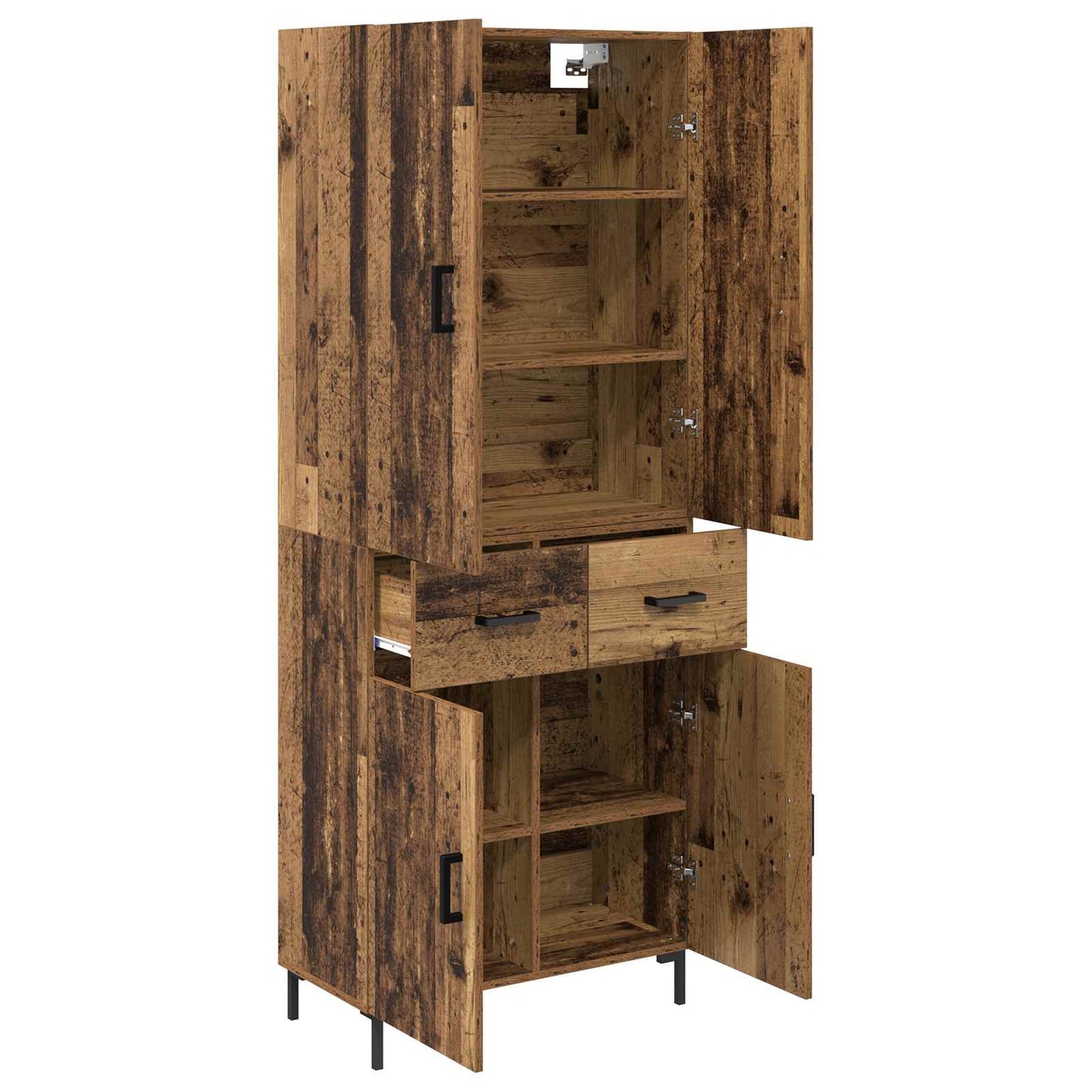 Highboard Old Wood 69.5 x 34 x 180 cm Engineered Wood
