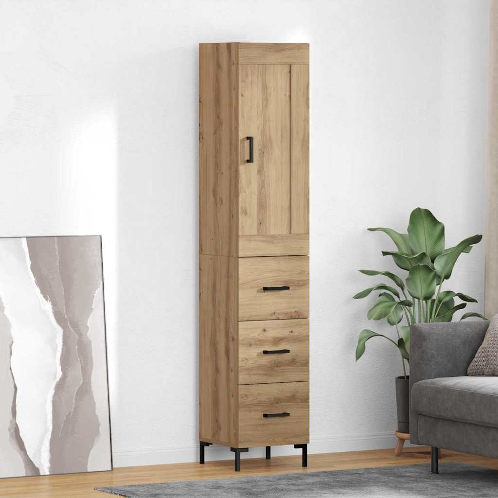 Highboard Artisan Oak 34.5 x 34 x 180 cm Engineered Wood