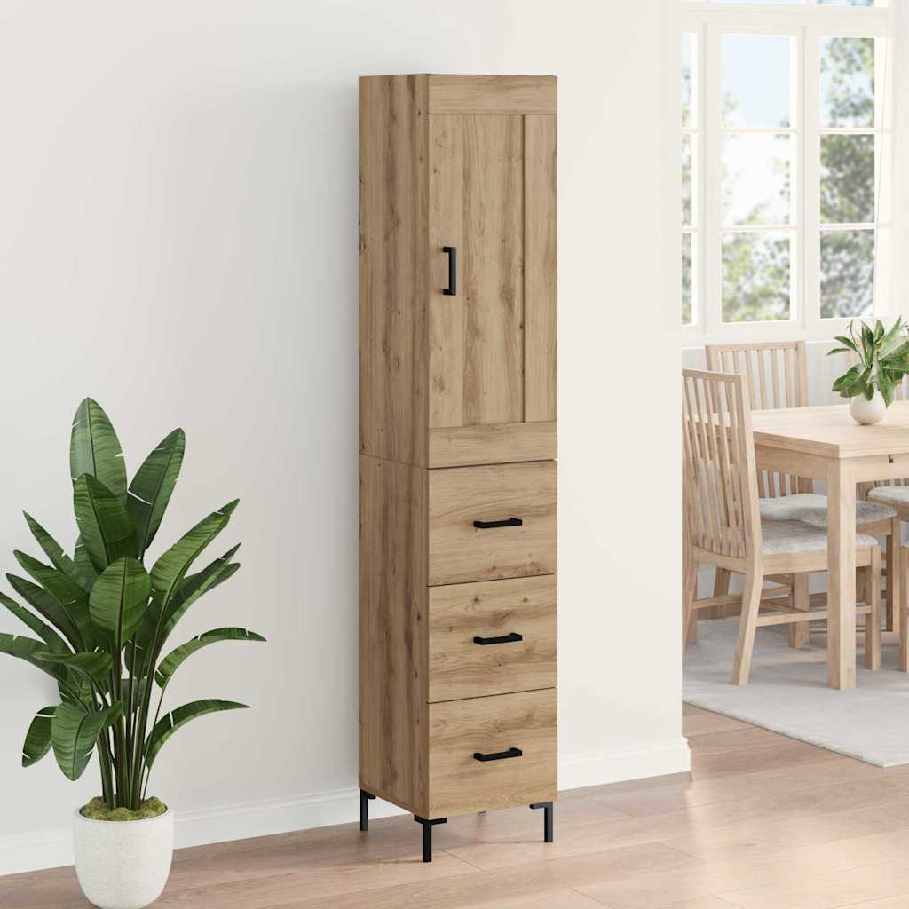 Highboard Artisan Oak 34.5 x 34 x 180 cm Engineered Wood