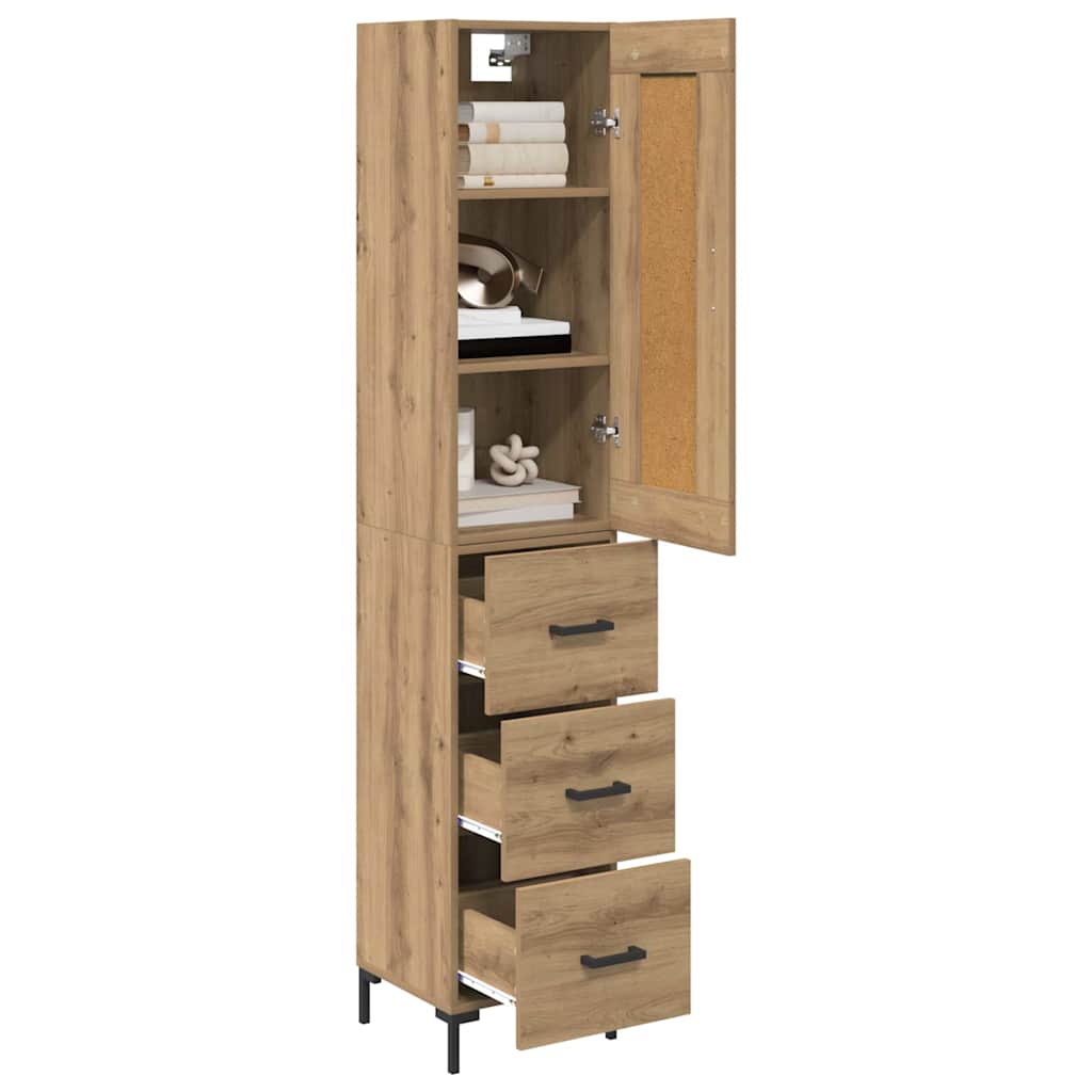 Highboard Artisan Oak 34.5 x 34 x 180 cm Engineered Wood