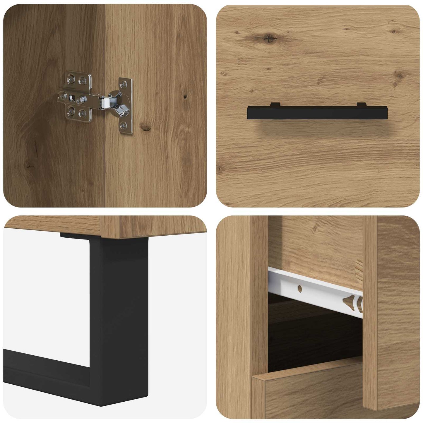 Highboard Artisan Oak 69.5 x 34 x 180 cm Engineered Wood