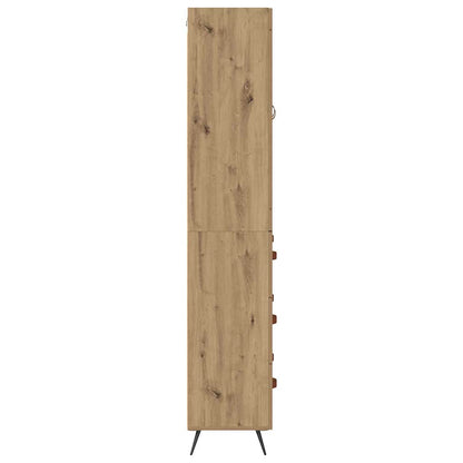 Highboard Cabinet with Shelf 2 pcs Artisan Oak Engineered Wood