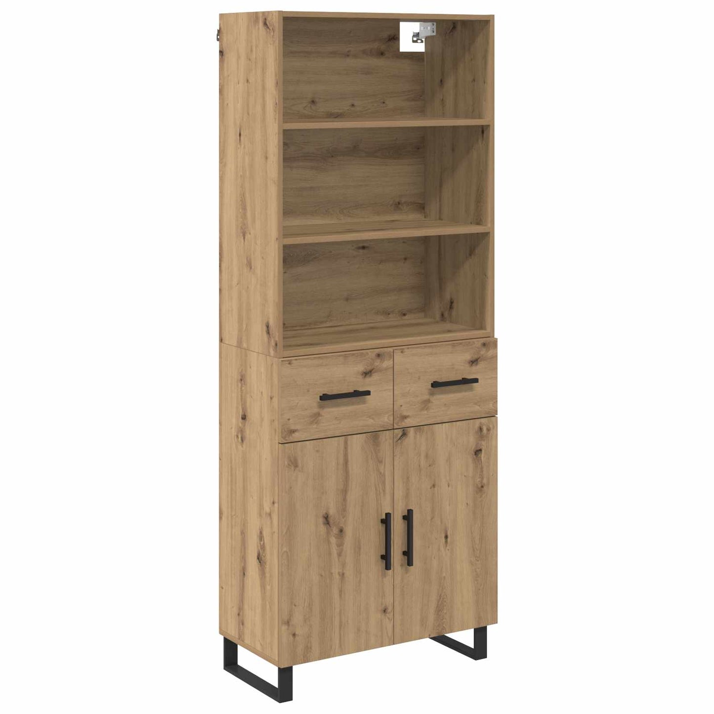 Highboard with Drawer 2 pcs Artisan Oak Engineered Wood