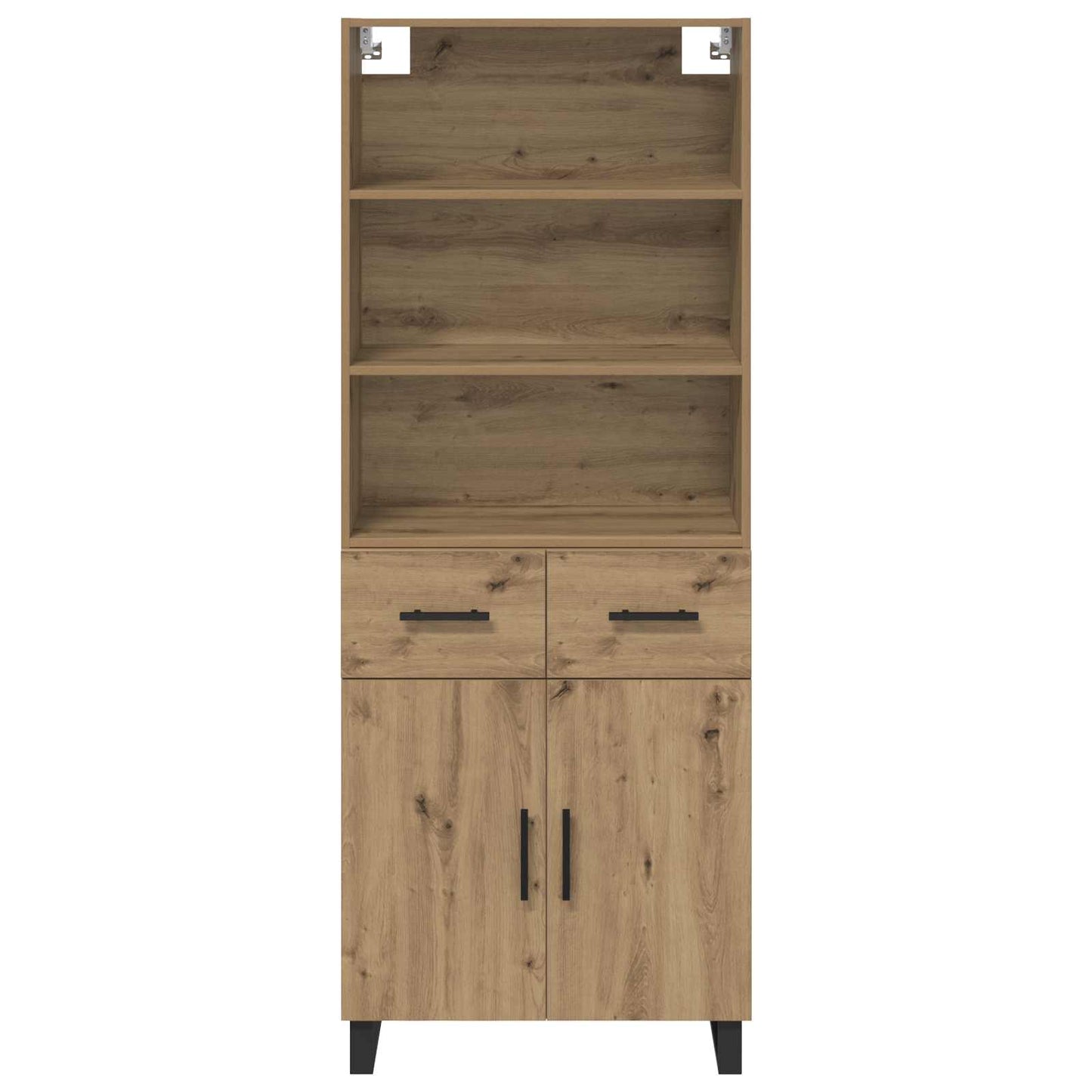 Highboard with Drawer 2 pcs Artisan Oak Engineered Wood