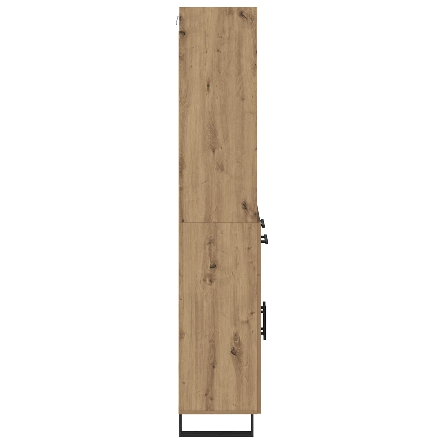Highboard with Drawer 2 pcs Artisan Oak Engineered Wood