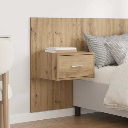 Headboard with Cabinet 3 pcs Artisan Oak Engineered Wood