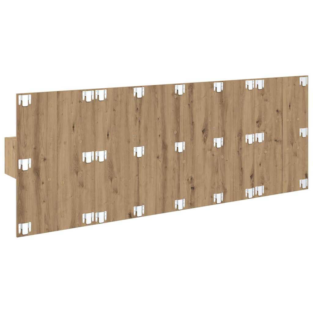 Headboard with Cabinet 3 pcs Artisan Oak Engineered Wood