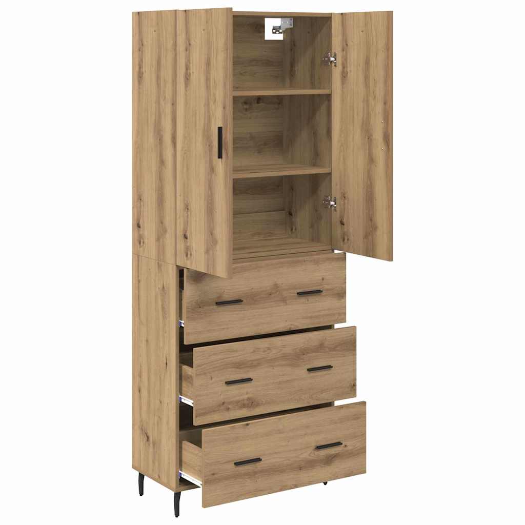 Highboard 2 pcs Artisan Oak 69.5 x 34 x 180 cm Engineered Wood