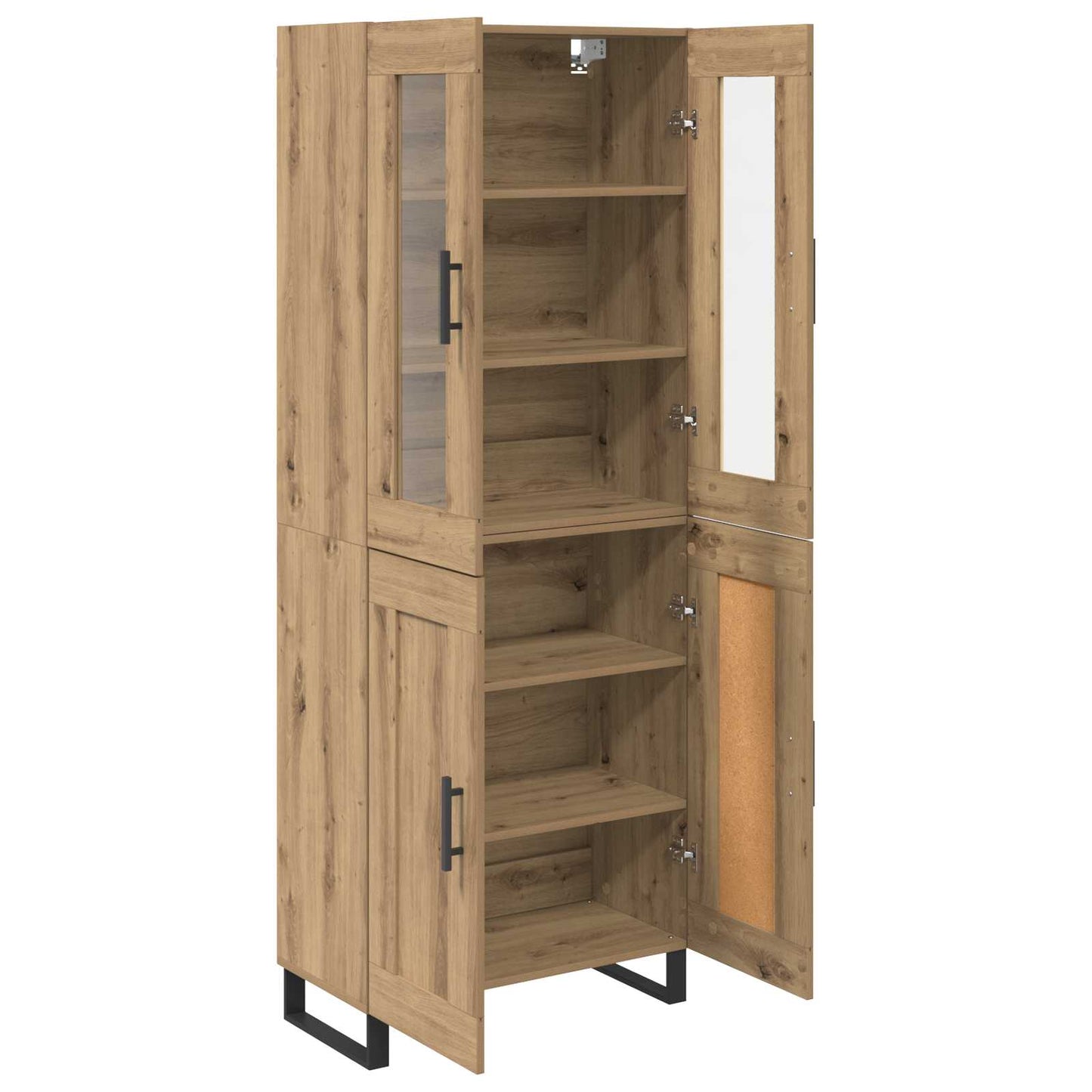 Highboard 2 pcs Artisan Oak Engineered Wood