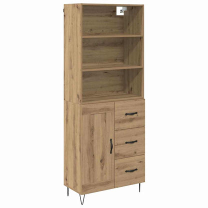Highboard with Drawer 2 pcs Artisan Oak Engineered Wood