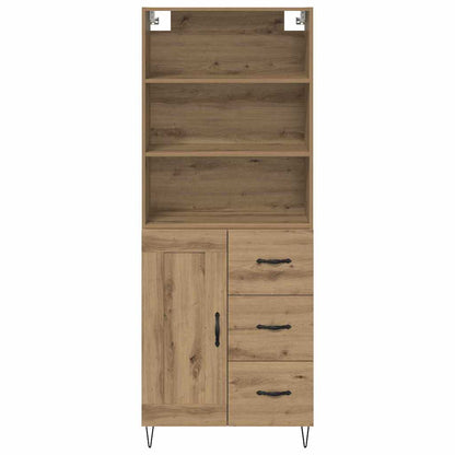 Highboard with Drawer 2 pcs Artisan Oak Engineered Wood