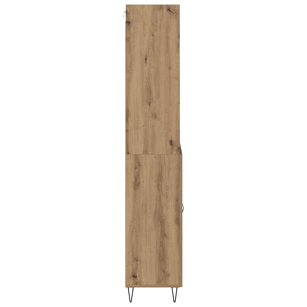 Highboard with Drawer 2 pcs Artisan Oak Engineered Wood