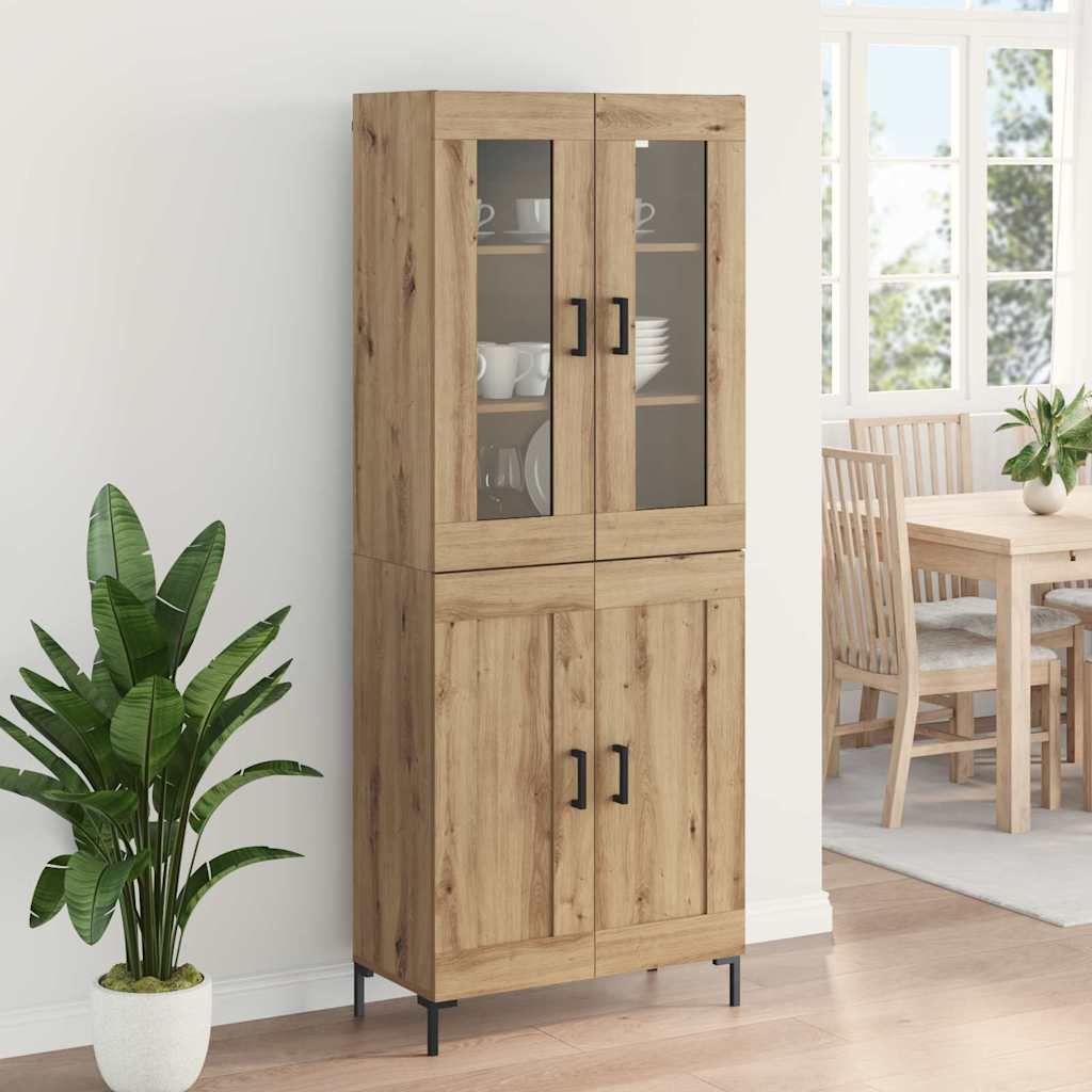 Highboard 2 pcs Artisan Oak Engineered Wood