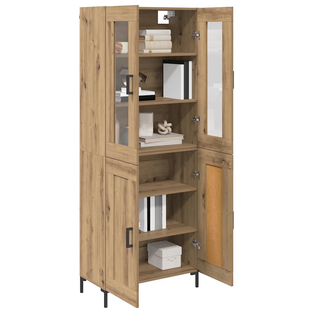 Highboard 2 pcs Artisan Oak Engineered Wood