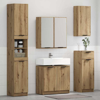 Bathroom Cabinet Set 3 pcs Artisan Oak Engineered Wood