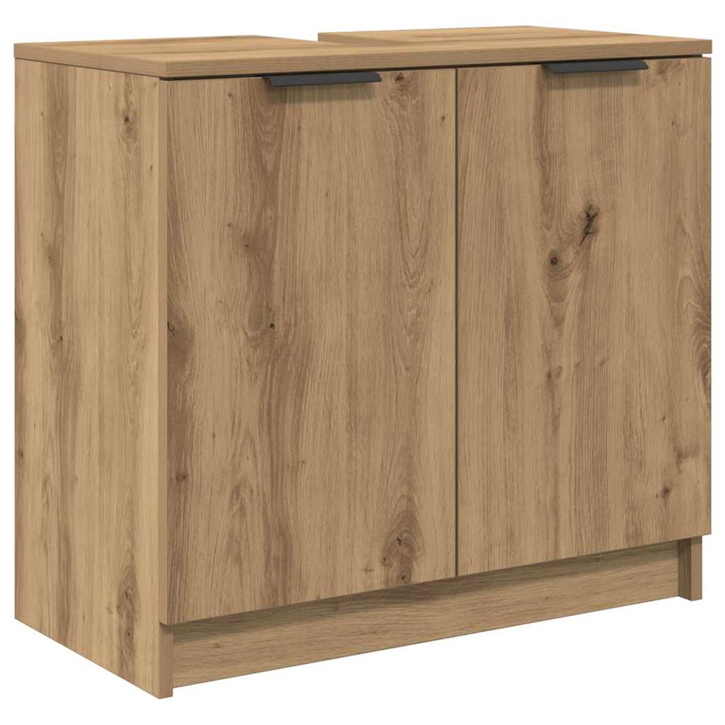 Bathroom Cabinet Set 3 pcs Artisan Oak Engineered Wood
