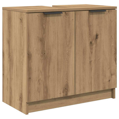 Bathroom Cabinet Set 3 pcs Artisan Oak Engineered Wood