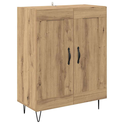 Highboard 2 pcs Artisan Oak Engineered Wood and Glass