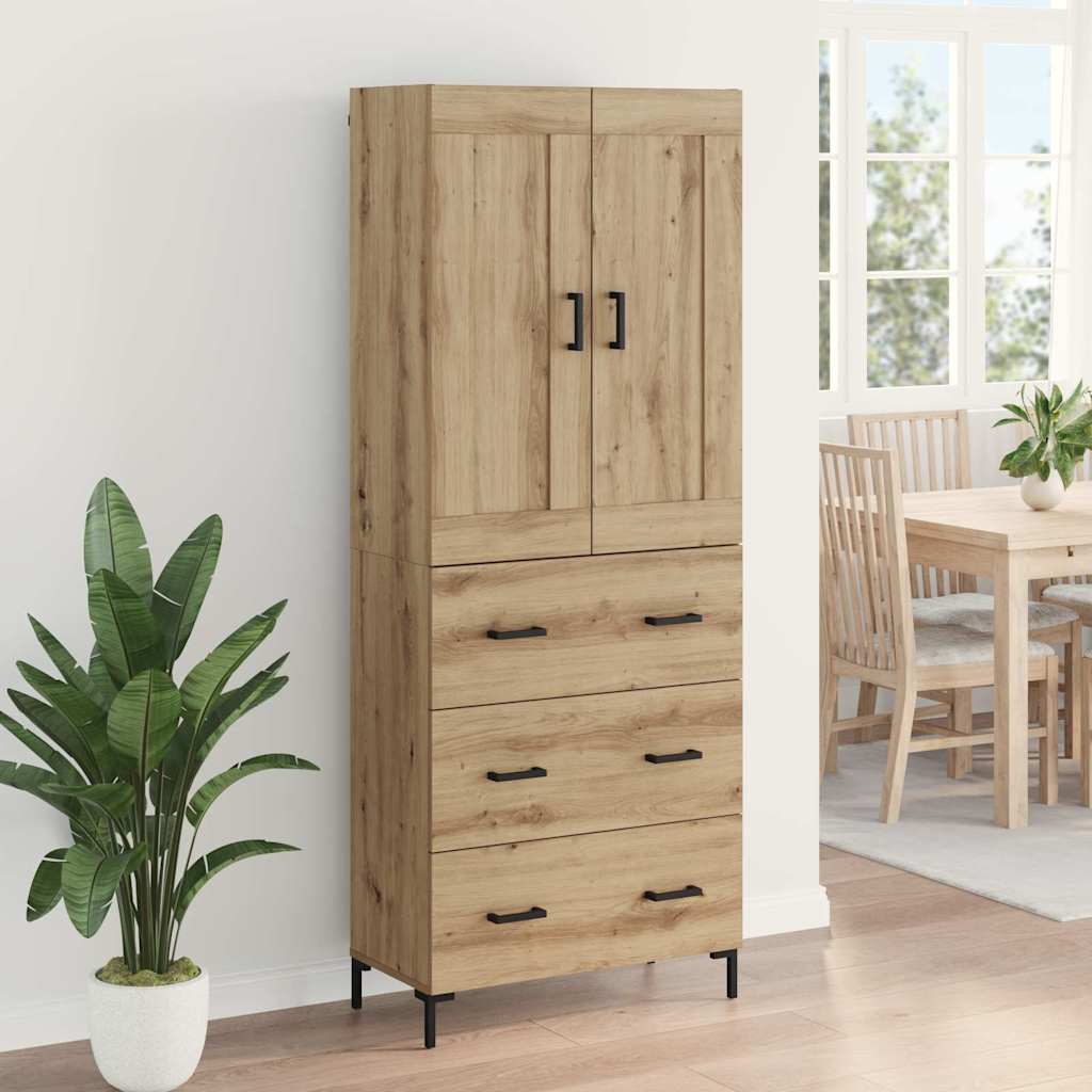 Highboard 2 pcs Artisan Oak 69.5 x 34 x 180 cm Engineered Wood