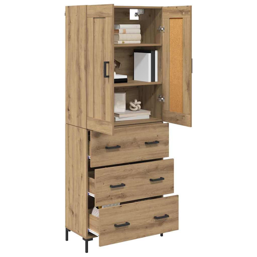 Highboard 2 pcs Artisan Oak 69.5 x 34 x 180 cm Engineered Wood