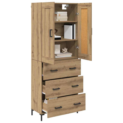 Highboard 2 pcs Artisan Oak 69.5 x 34 x 180 cm Engineered Wood