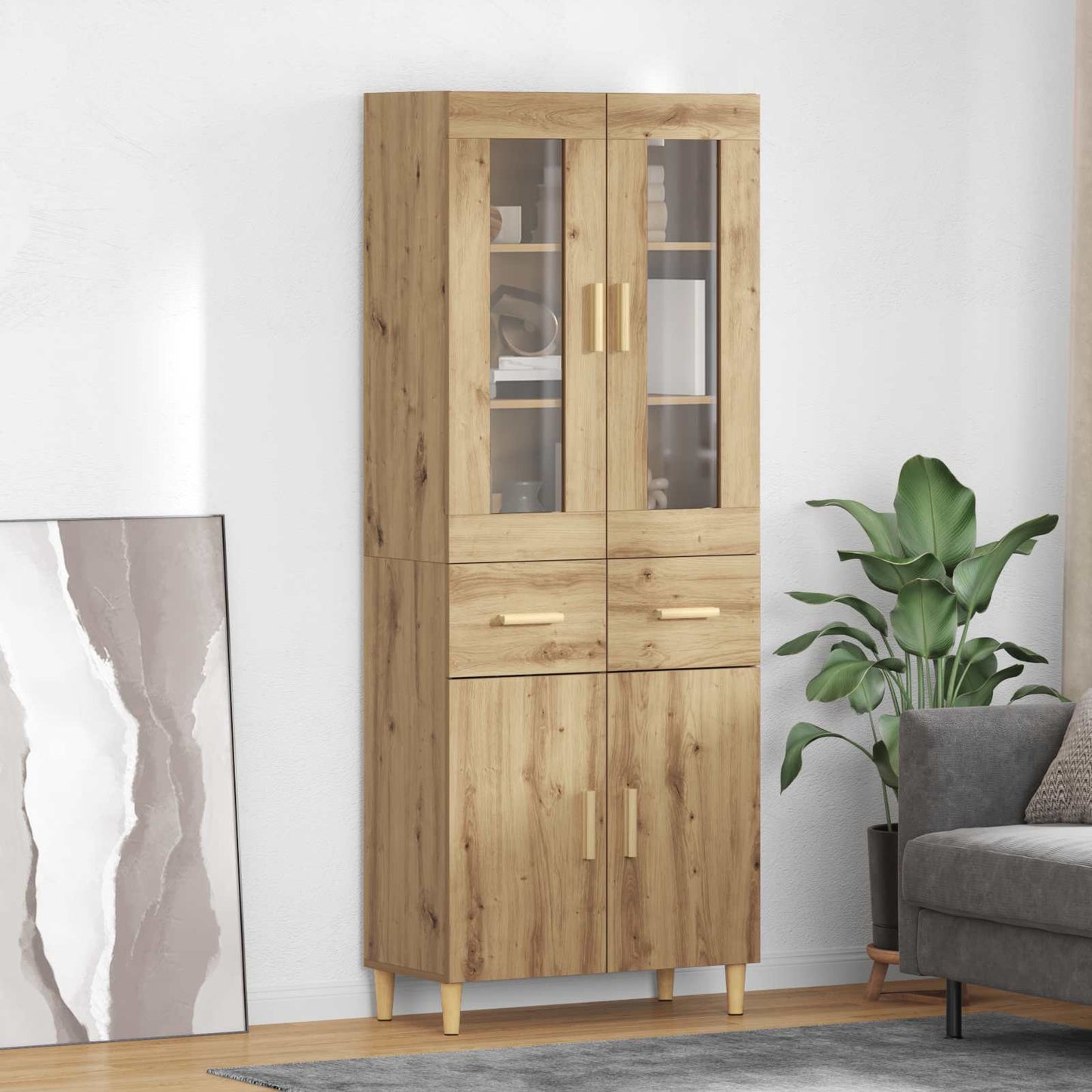 Highboard Artisan Oak 69.5 x 34 x 180 cm Engineered Wood